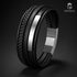 Personalisiertes Lederarmband mit Gravur silber herren uniqal